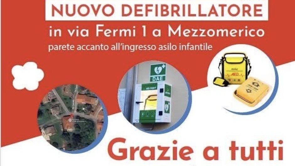 Mezzomerico, nuovo defibrillatore. Salgono così a quattro quelli in paese